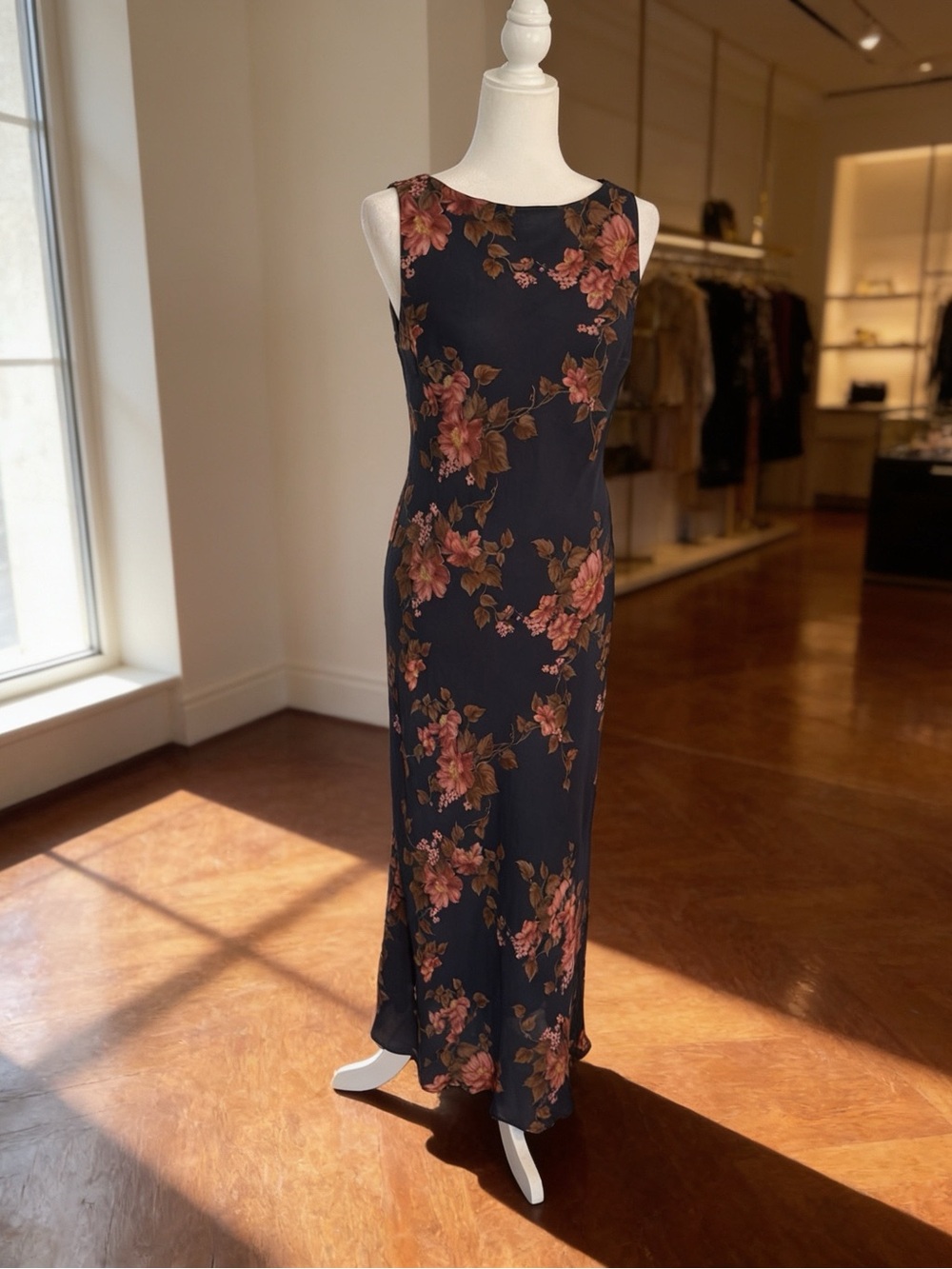 Reformation Prescott Navy Lyric Floral Maxi Dress wedding guest dress - Picture 8 of 16